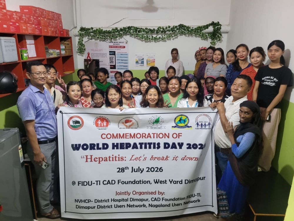 Officials along with the participants during the World Hepatitis Day 2026 in Dimapur on July 28.